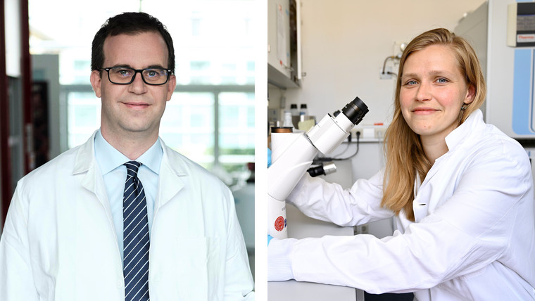 From L to R: Senior author Kaan Boztug and first author Jana Block (©Ian Ehm; Lukas Lach, St. Anna CCRI).